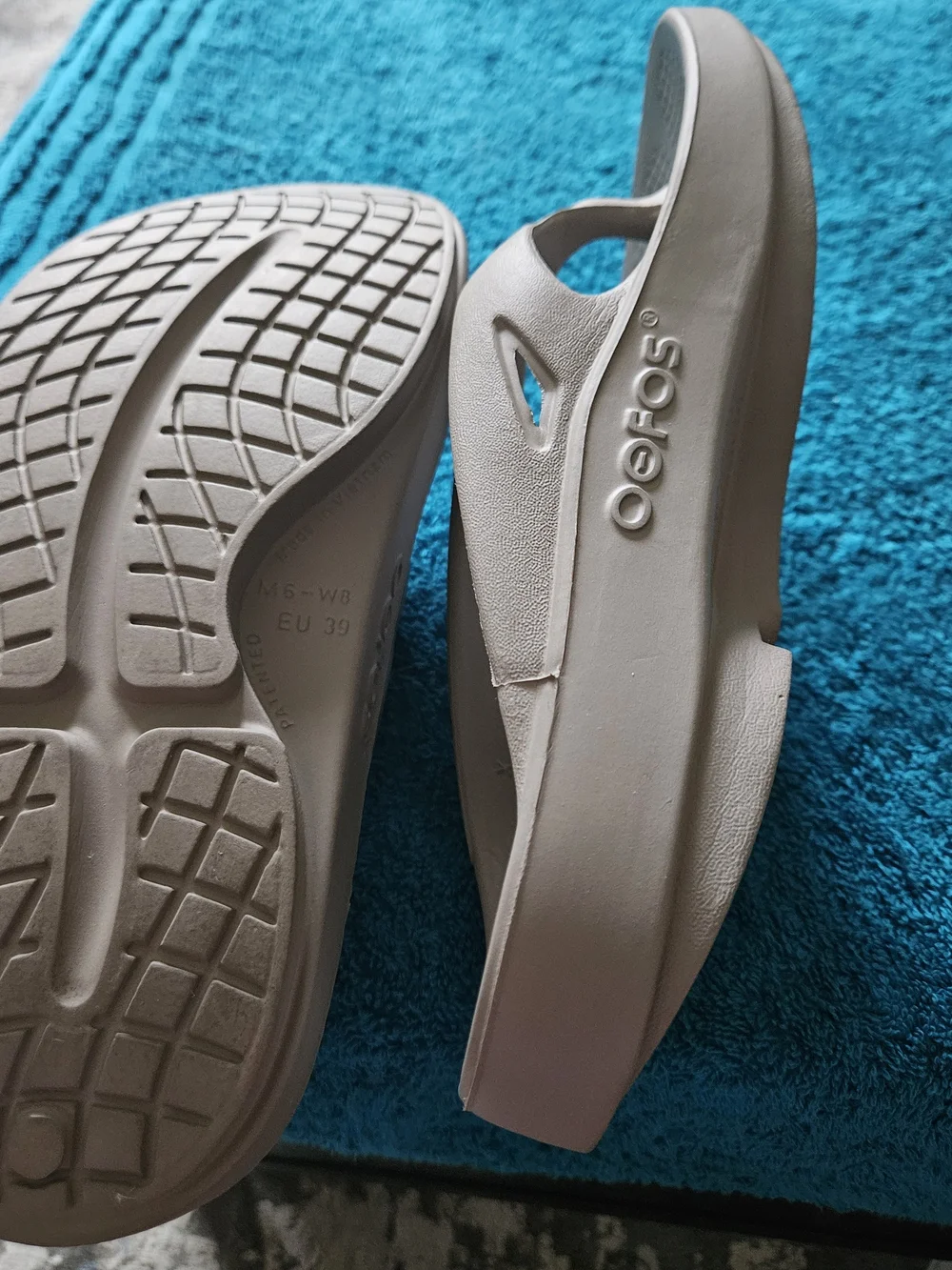 Oofos Men's OOriginal Sandals in Taupe - Lightweight Recovery Flip Flops